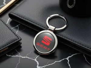 Seat Anello Chiave Carino Metallo Lucido Lega Elegante